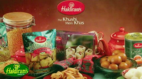 A screen shot from one of the HJaldiram's ads. (Courtesy Youtube/Pranjal Gupta)