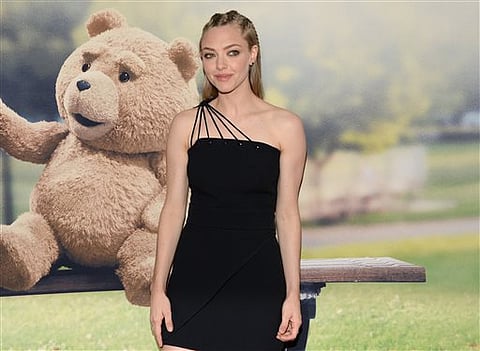 Amanda Seyfried attends the world premiere of "Ted 2" at the Ziegfeld Theatre on Wednesday, June 24, 2015, in New York. (AP Photo)