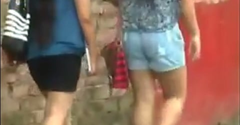 A screen grab from the news clip aired by the Assames News Channel.