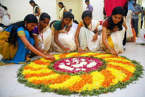Onam Celebration: 'Pookalam' Welcome Mahabali