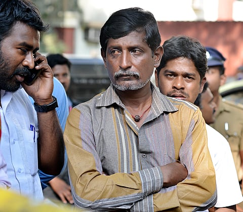Father of Monisha wait outside while the autopsy in progress at KMC on Thursday in Chennai | (P Jawahar/EPS)