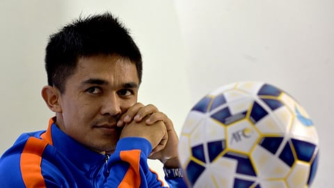 Indian football legend and the country's record goal scorer Sunil Chhetri.