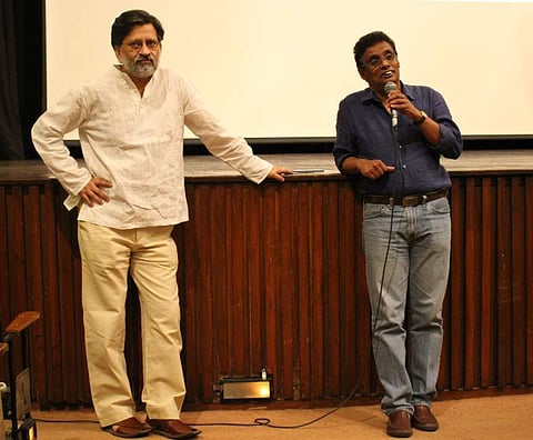 Rahul_Roy of Aakar and Prasanna Vithanage at the screening of Silence of the Courts.