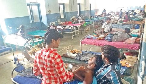 Rajiv Gandhi Government General Hospital’s old surgical block, which does not have fire extinguishers;