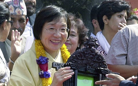 Junko Tabei, the first woman to summit Mount Everest in 1975. (Photo | AP)