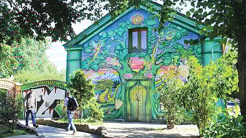 A colourful house in Christiania