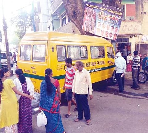 School bus with children catches fire, none injured