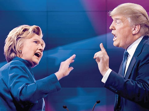 Hillary Clinton (left)  and Donald Trump
