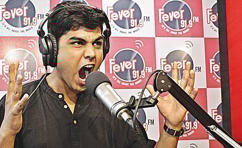 Shyam Renganathan in his element at his studio