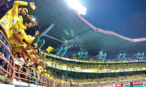 Kerala Blasters’ fans who thronged Jawaharlal Nehru International Stadium in Kochi on Wednesday | PICS: K Shijith