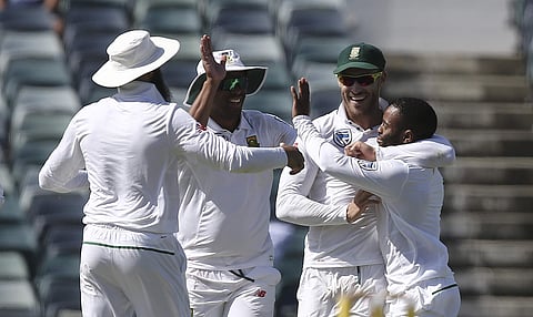 Du Plessis was warned by the umpires for deliberately bouncing the ball along the ground, to rough it up, but he said there was no unfair advantage. | AP