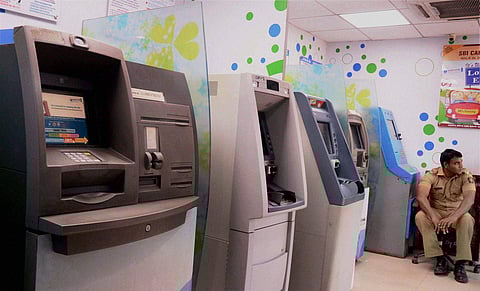 Unfunctional ATM machines in Navi Mumbai on Friday. ATMs with were not working till noon. | PTI