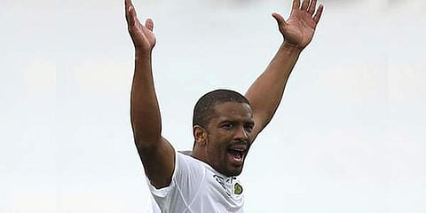 South Africa's Vernon Philander celebrates taking the wicket of Australia's Adam Voges for no score during their cricket test match in Hobart.(Photo | AP)