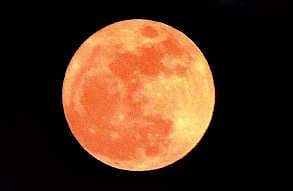 Supermoon on the occasion of Karthika Pournami in Vizag on Monday. This is the first time since 1948 that such a spectacular moon has lit up the sky. | RVK Rao