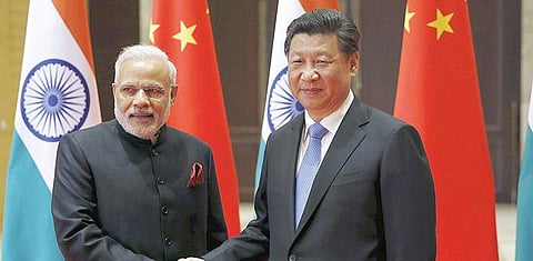 PM Narendra Modi with Chinese President Xi Jinping