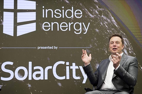 Elon Musk, Chairman of SolarCity and CEO of Tesla Motors, speaks at SolarCity's Inside Energy Summit in Manhattan, New York October 2, 2015. | Reuters