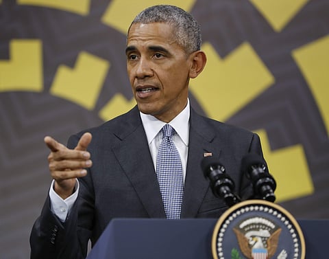 U.S. President Barack Obama answers questions during his news conference at the Asia-Pacific Economic Cooperation (APEC) in Lima, Peru, Sunday, Nov. 20, 2016. | AP