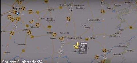 Screengrab of the two flights coming at a very close proximity. | Image Courtesy: Aviation Safety Network Website