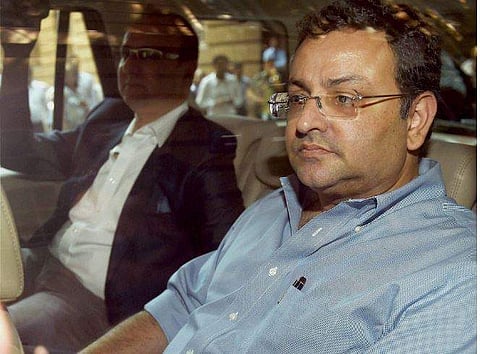 Ousted Tata Sons chairman Cyrus Mistry and his brother Shapoor Mistry arrive at Bombay House for a board meeting of Indian Hotels Company Ltd. in Mumbai on Friday. (Photo | PTI)