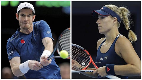 Andy Murray and Angelique Kerber. (Photos | AP)
