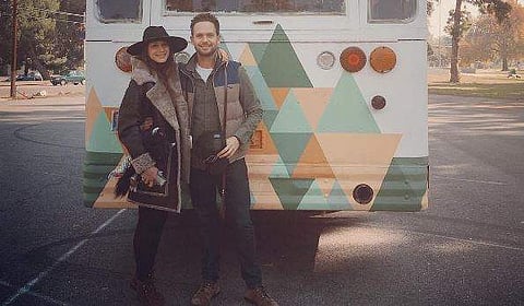 Patrick J. Adams and Troian Bellisario (Instagram @halfadams)