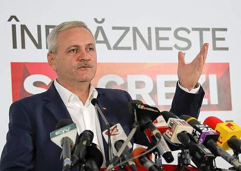 The head of the Social Democrat Party, Liviu Dragnea. (AP)