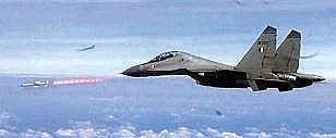 Beyond visual range air-to-air missile Astra having strike range of 80-km being fired from Sukhoi-30 MKI aircraft over Bay of Bengal | Express