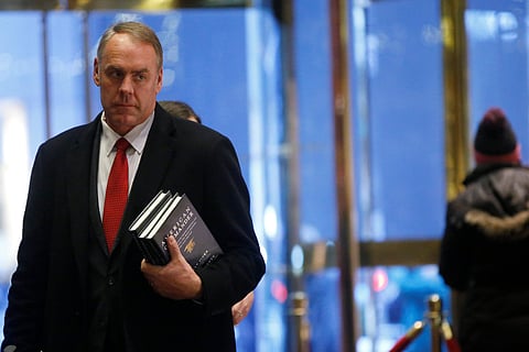 U.S. Representative Ryan Zinke (R-MT) arrives for a meeting with U.S. President-elect Donald Trump at Trump Tower in Manhattan, New York City, U.S., December 12, 2016. | Reuters