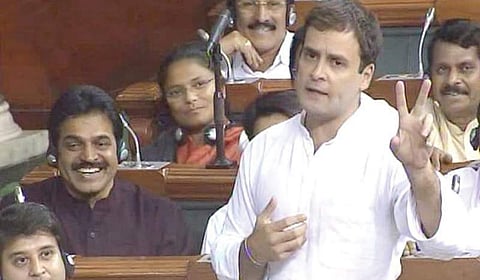 Rahul Gandhi speaking in Parliament