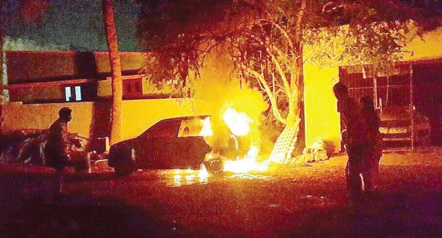 Rajasthan: Unidentified miscreants set ablaze car workshop in Jhunjhunu, 18 vehicles gutted