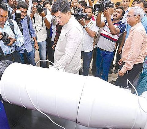 Power Minister Piyush Goyal and professor Ashok Jhunjhunwala at the Green Technology conclave held recently at IIT Madras  | Express