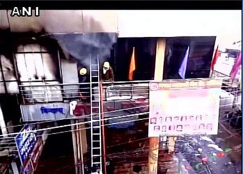 15 fire tenders have been rushed to the spot to douse the fire. | Image Courtesy: ANI