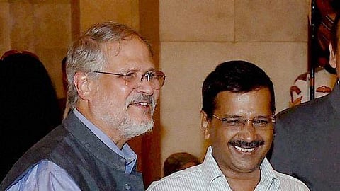 Najeeb Jung and Delhi chief minister Arvind Kejriwal.