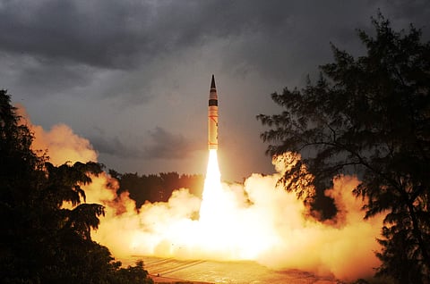 Agni-V being test fired from the Wheeler Island off the Odisha coast | EPS