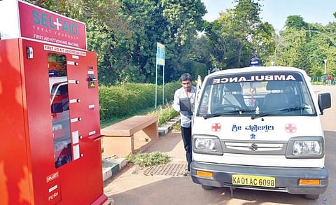 Ambulance and first-aid kit ready to meet any medical emergency at Lalbagh premises| jithendra m