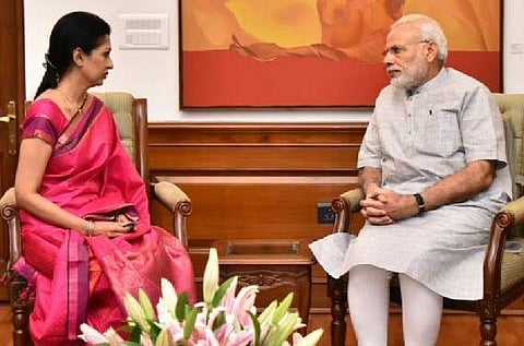 Gautami Tadimalla meets Prime Minister Modi. (File Photo)