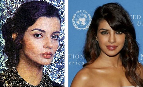 Left, Persis Khambatta and Right, Priyanka Chopra