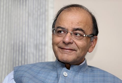 India's Finance Minister Arun Jaitley smiles during an interview | Reuters