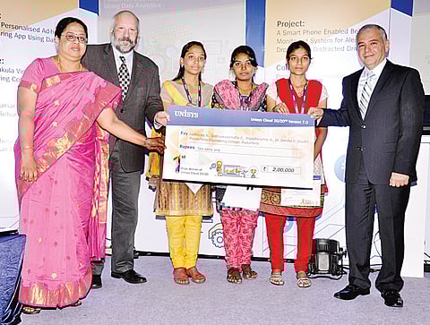 The prize winning project, titled God’s Secret Key, was developed by Laavanya N, Sofeiyakalaimathy C and Priyadharshiny S