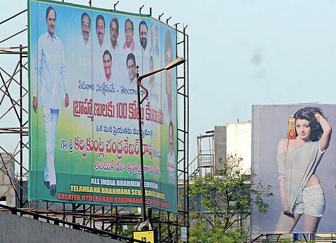GHMC Winks at Illegal Hoardings in Hyderabad