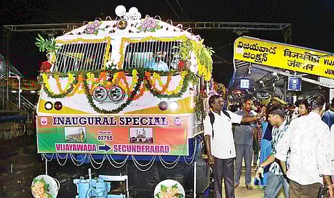 Vijayawada-Secunderabad super fast express flagged off