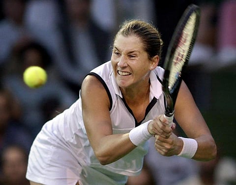 Monica Seles lifted nine Grand Slams but ended her career without winning the prestigious Wimbledon title. (File|AP)