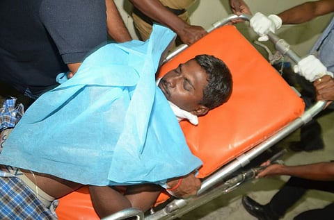 Infosys techie murder suspect Ramkumar being carried away by the police.