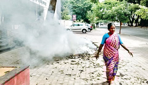 Trash burns, corporators muck about