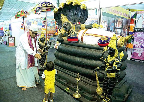 Showcasing a piece of traditional Tamil art and culture