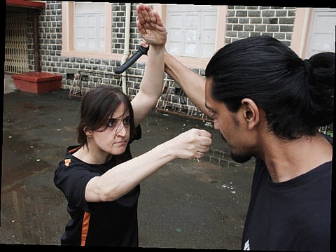 High kick of combat craft 