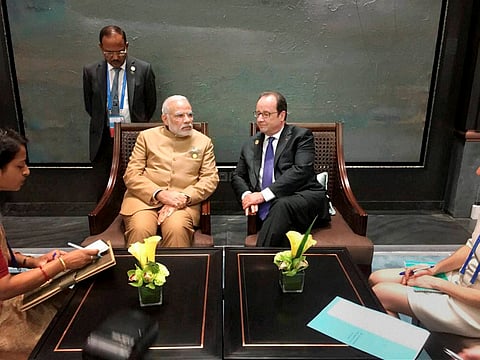 PM raises Scorpene data leak with French president, NSG bid with Erdogan