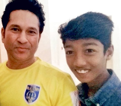 Young Bhagath got bowled over by batting maestro