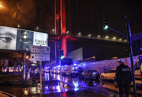 Ambulances rush on the scene of an attack in Istanbul, early Sunday, Jan. 1, 2017. Private NTV television said more than one assailant may have been involved in the attack. | AP