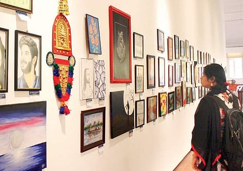 (Photo for representation only) The exhibition of paintings by students of Holy Grace Academy at Durbar Hall Art Gallery